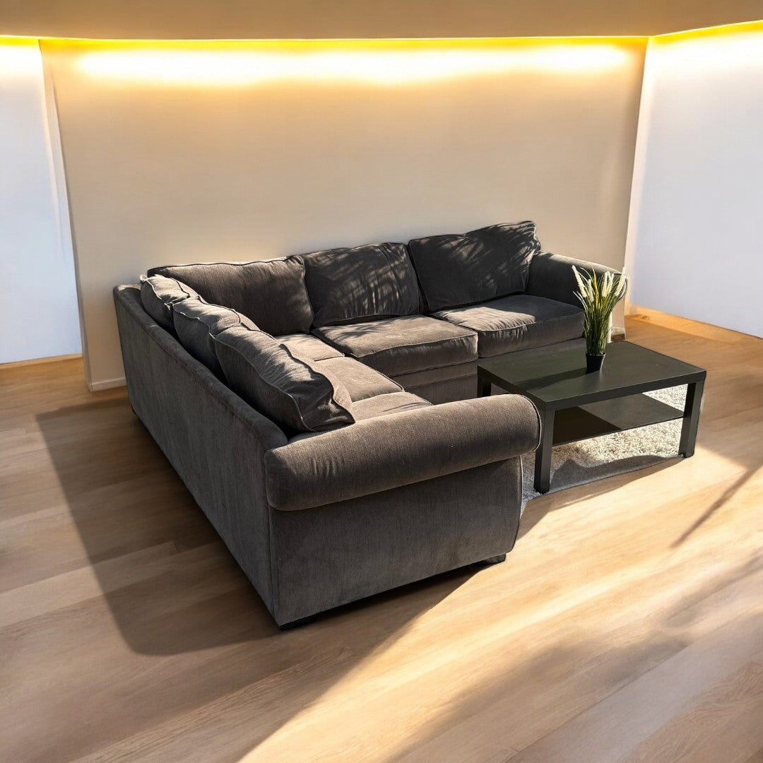 Chocolate Brown Sectional Couch