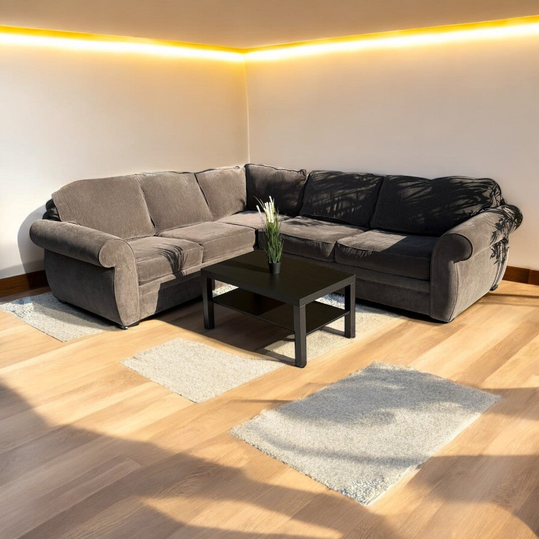 Chocolate Brown Sectional Couch