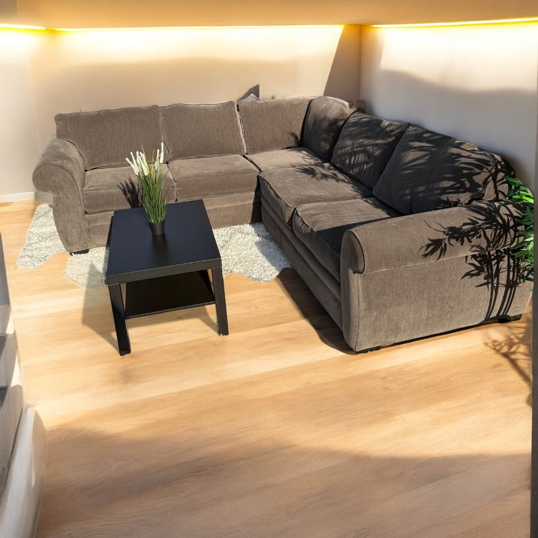 Chocolate Brown Sectional Couch