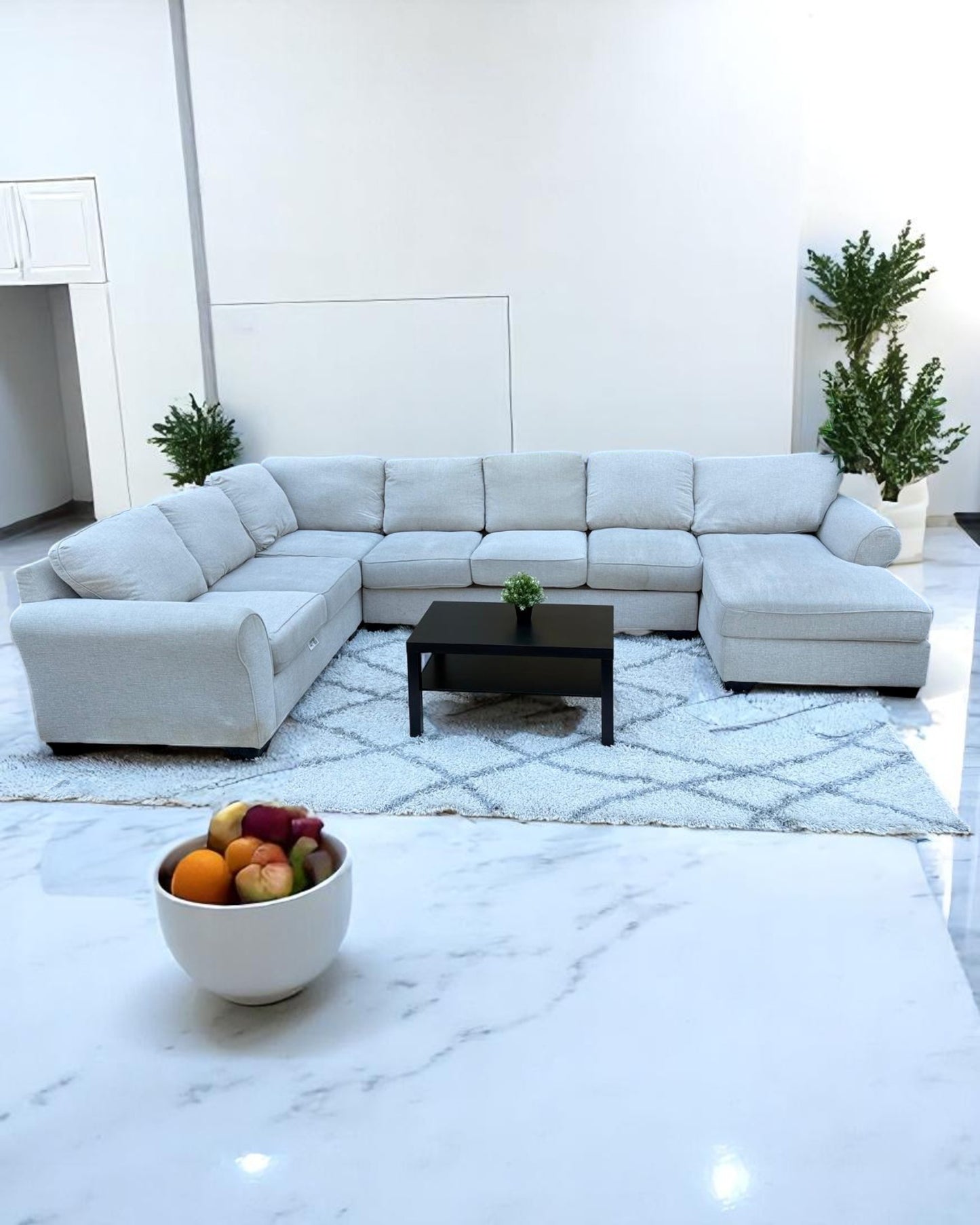 Light Beige Sectional Couch