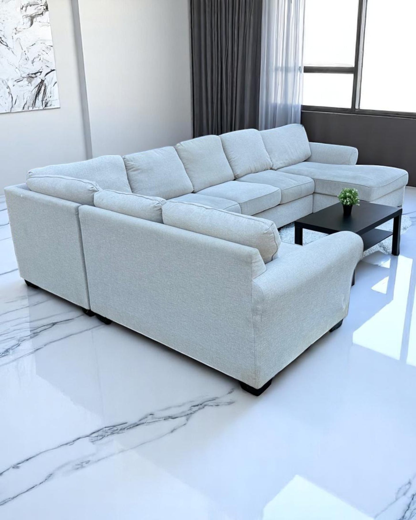 Light Beige Sectional Couch