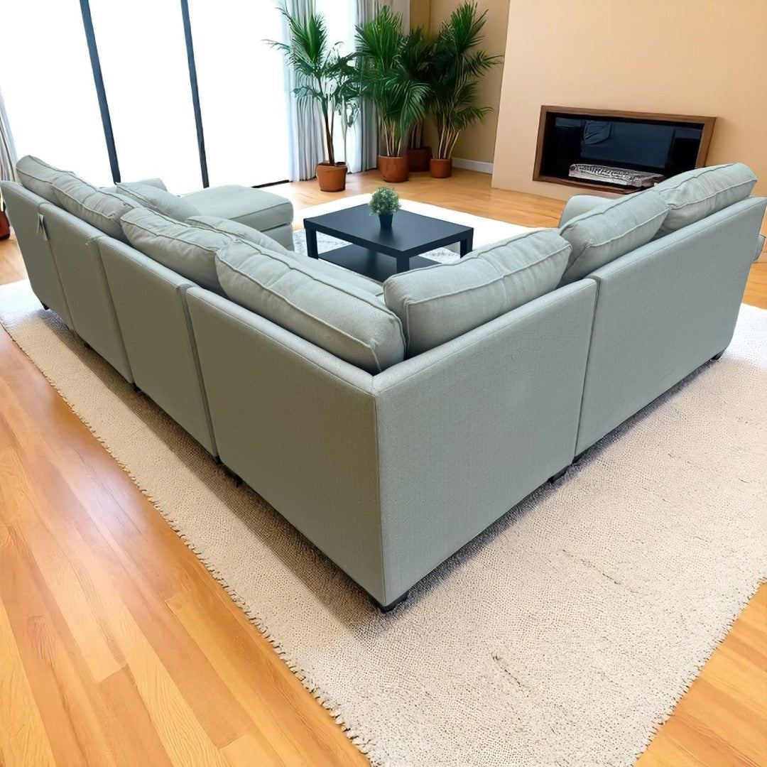 (🚚 Delivery Available) Ethan Allen Beige Sectional Sofa Couch