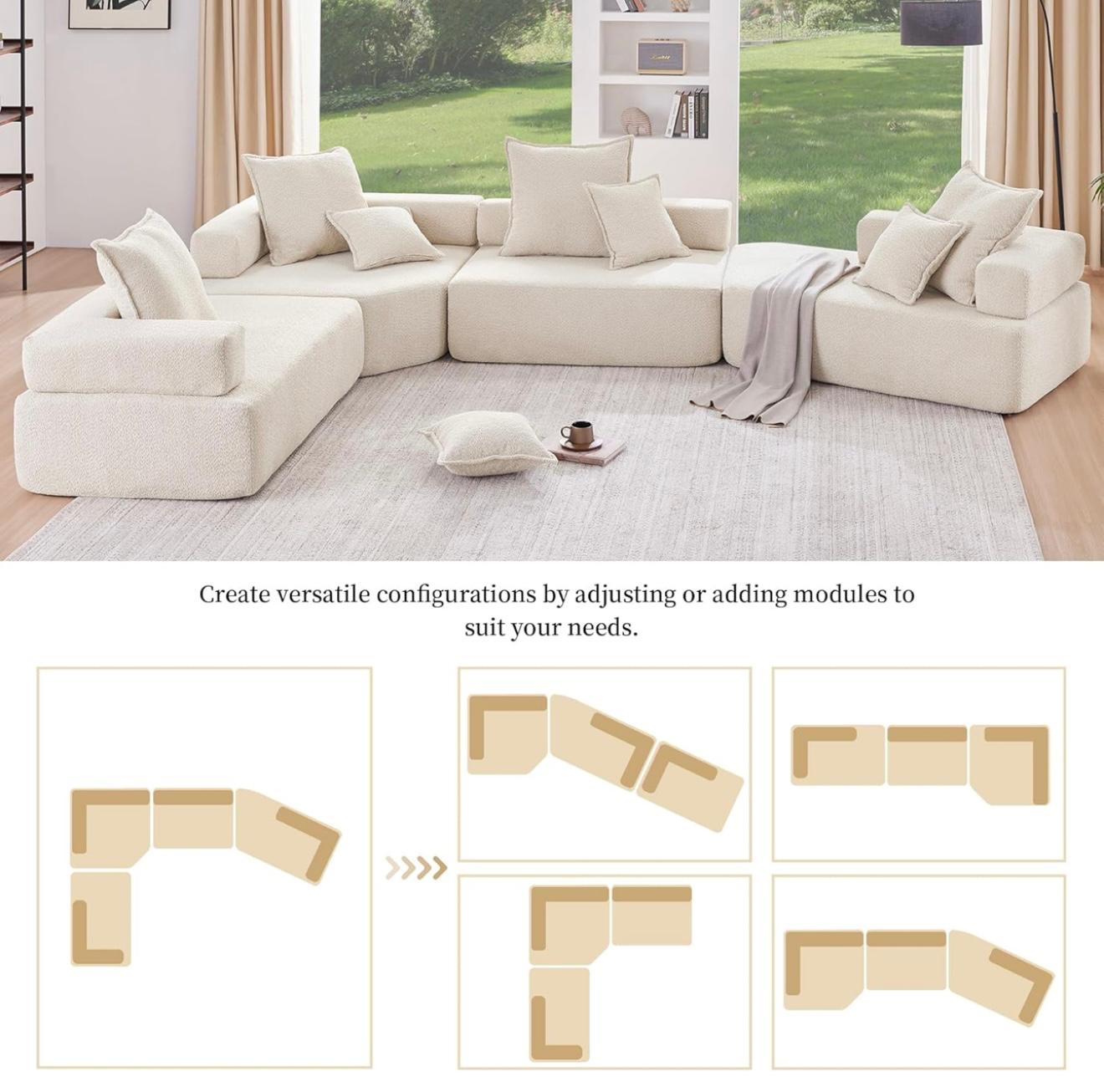 Modular Sectional Sofa for 8 People