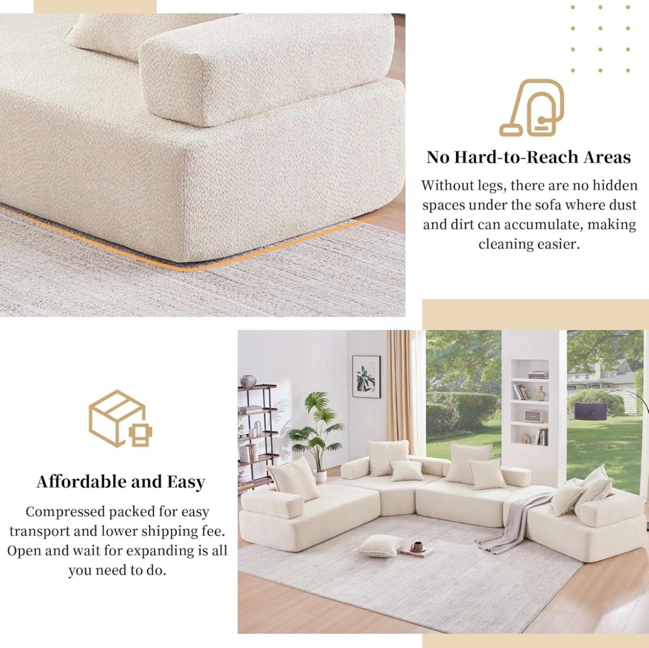 Modular Sectional Sofa for 8 People