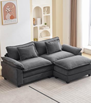 2-Seater Sectional Sofa with Ottoman – Compact, Cozy &amp; Modern